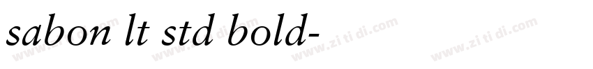sabon lt std bold字体转换